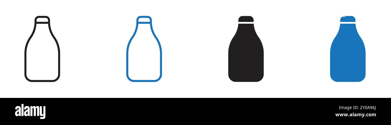 Bottle icon linear vector graphics sign or symbol set for web app ui Stock Vector