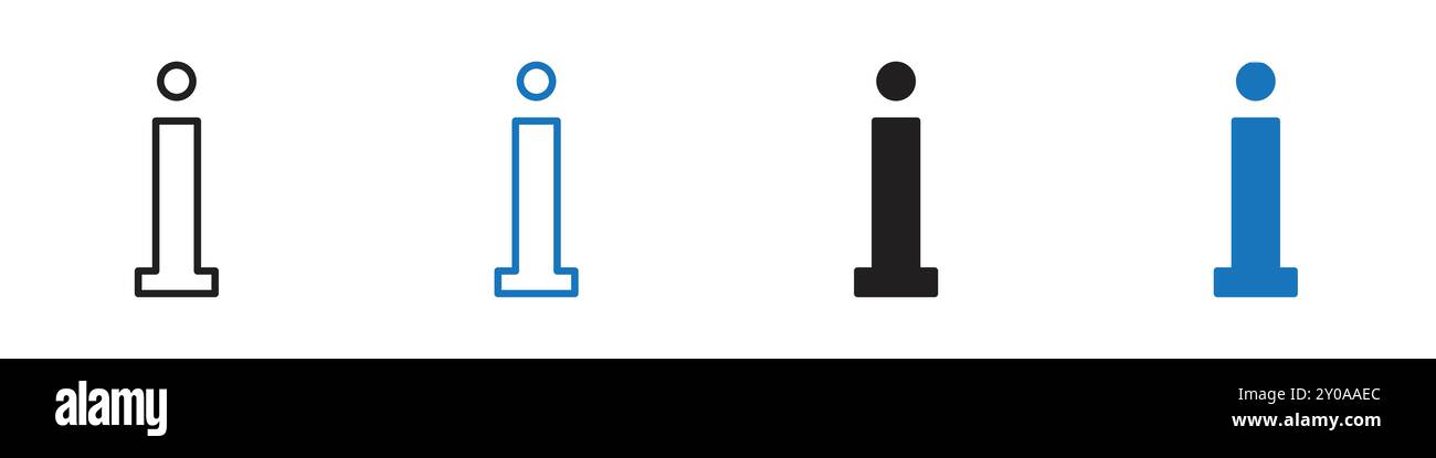 Info sign icon linear vector graphics sign or symbol set for web app ui Stock Vector