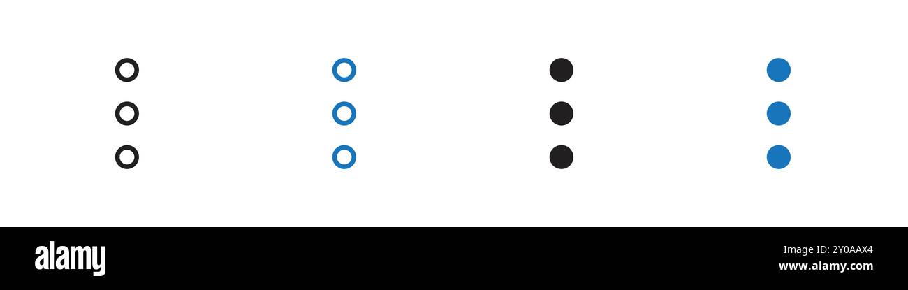 More icon linear vector graphics sign or symbol set for web app ui Stock Vector
