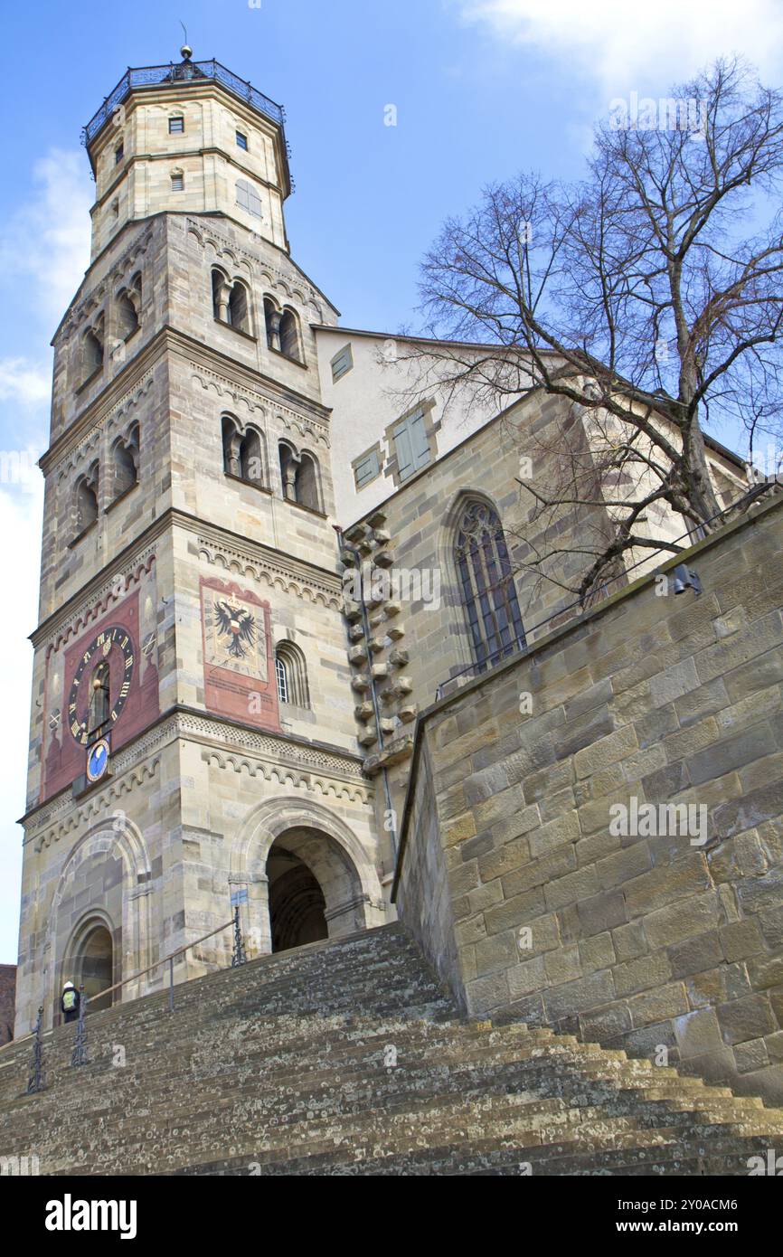 The historic St Michael's Church in Schwaebisch Hall, Germany, Europe Stock Photo