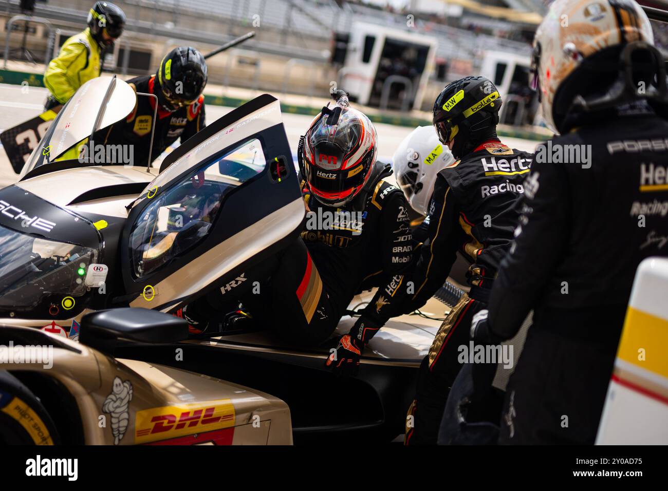 Austin, Etats Unis. 01st Sep, 2024. RASMUSSEN Oliver (dnk), Hertz Team Jota, Porsche 963, portrait during the 2024 Lone Star Star Le Mans, 6th round of the 2024 FIA World Endurance Championship, from August 30 to September 1, 2024 on the Circuit of the Americas in Austin, Texas, United States of America - Photo Javier Jimenez/DPPI Credit: DPPI Media/Alamy Live News Stock Photo