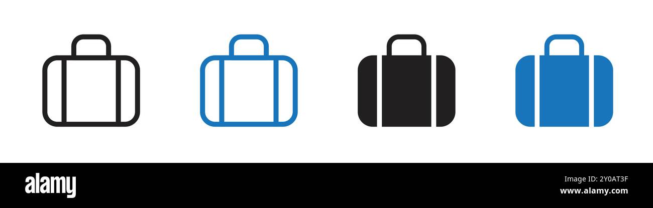 Briefcase icon linear vector graphics sign or symbol set for web app ui Stock Vector