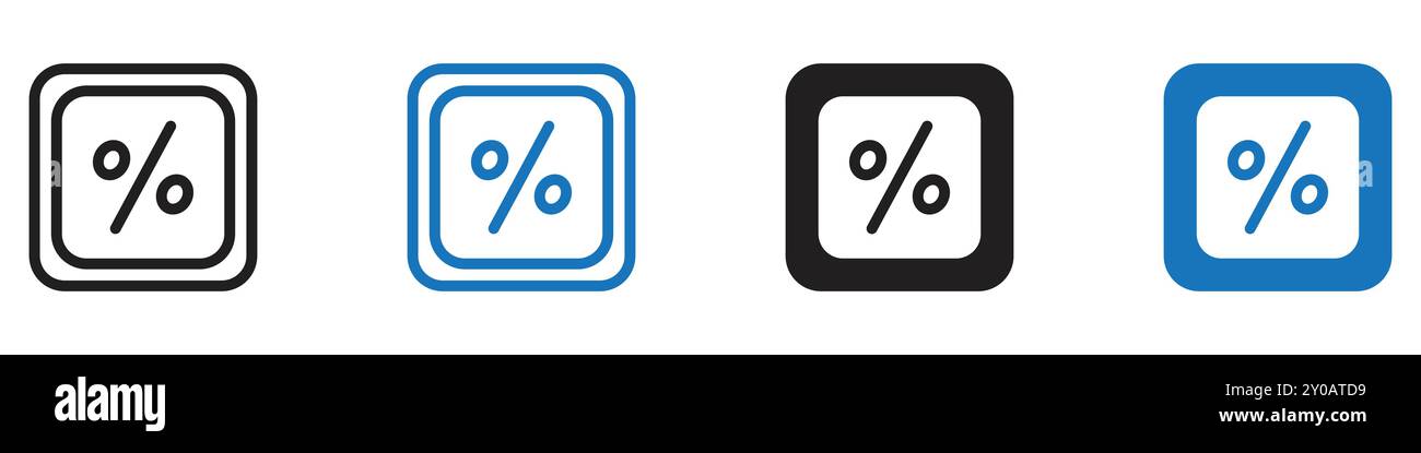 Discount icon linear vector graphics sign or symbol set for web app ui Stock Vector