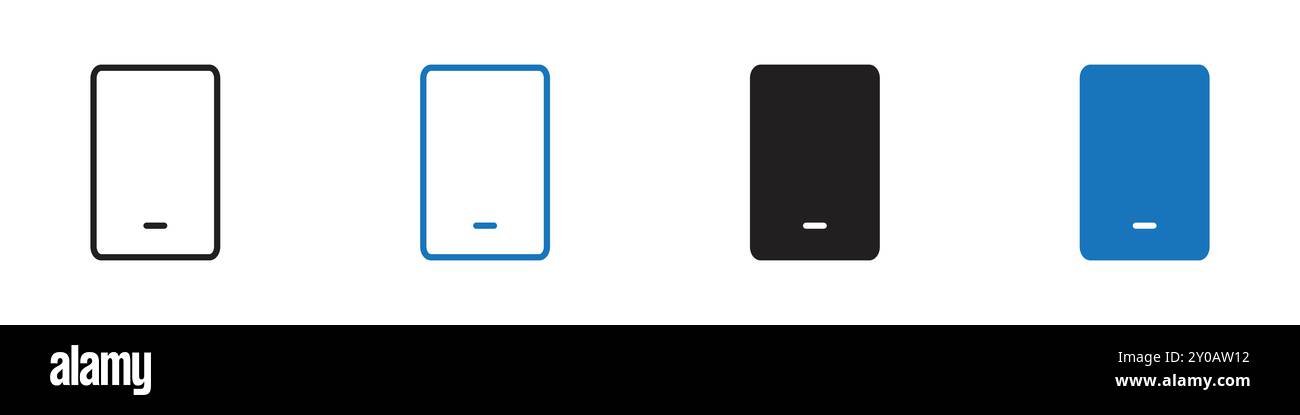 Phone icon linear vector graphics sign or symbol set for web app ui ...