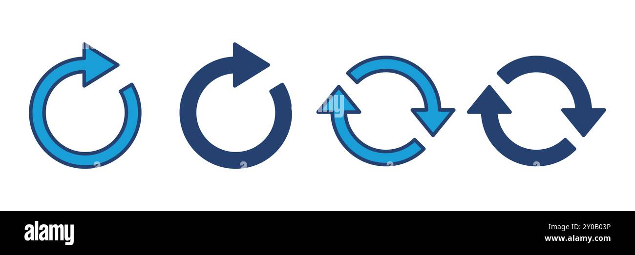 Refresh icon vector. Reload icon vector. Update icon. Stock Vector