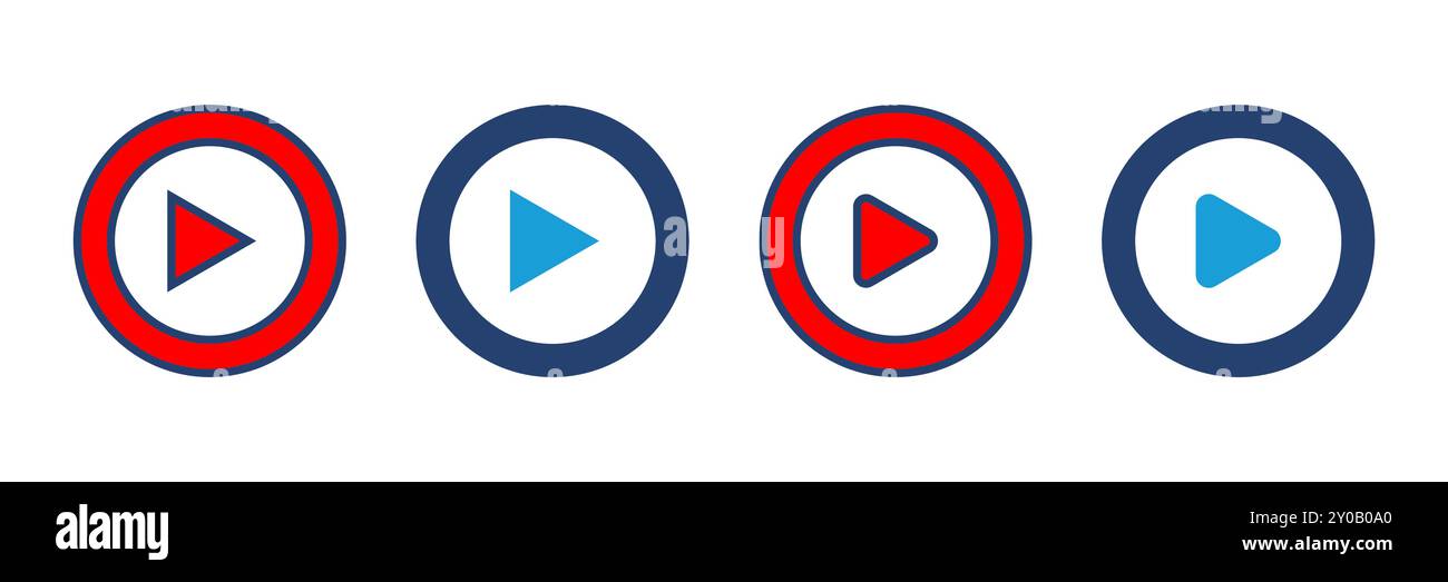 Play Icon vector. Play button vector icon Stock Vector