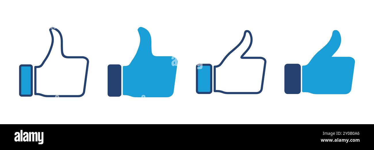 Thumbs up icon vector. Hand like. Like icon vector. Stock Vector