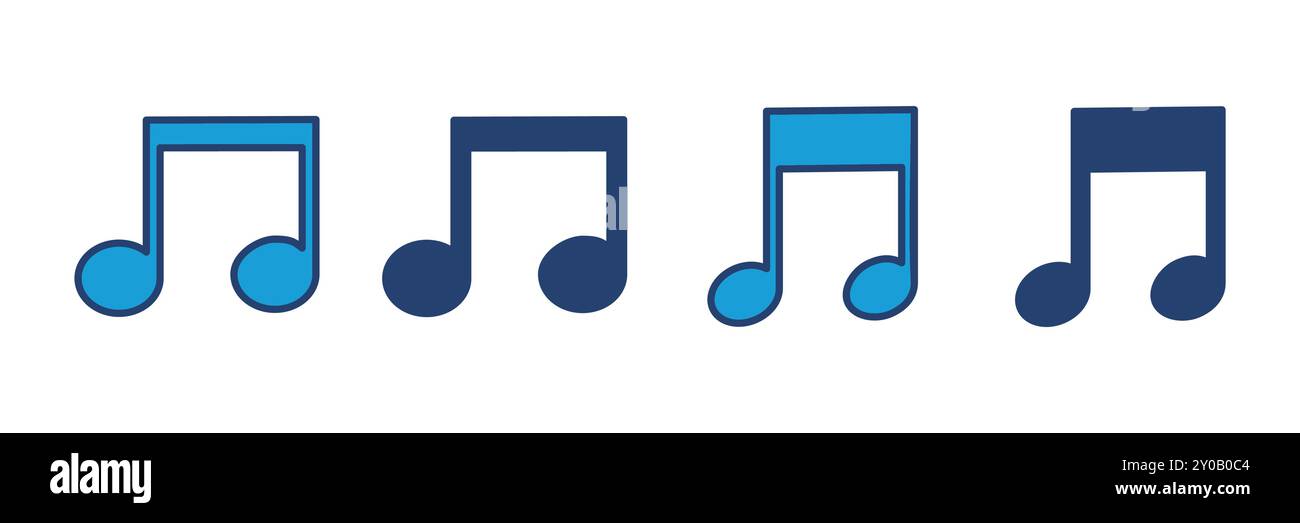 Music icon vector. note music icon vector Stock Vector