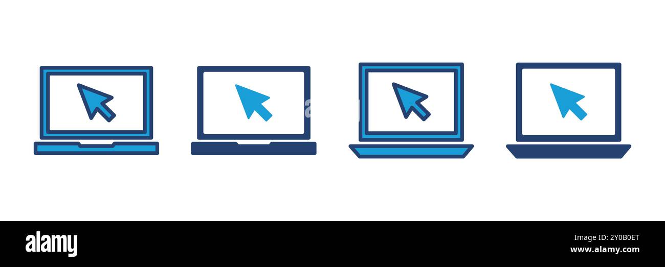 Laptop icon vector. computer icon vector Stock Vector