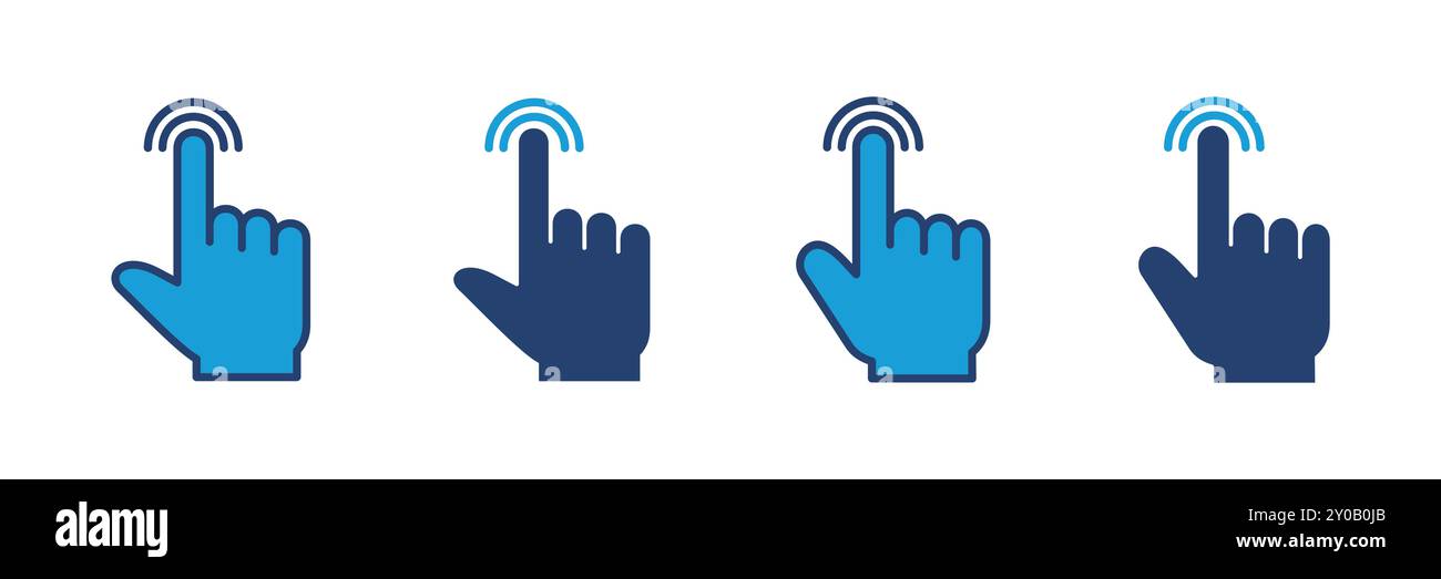 Hand click icon vector. pointer icon vector. hand cursor icon vector ...