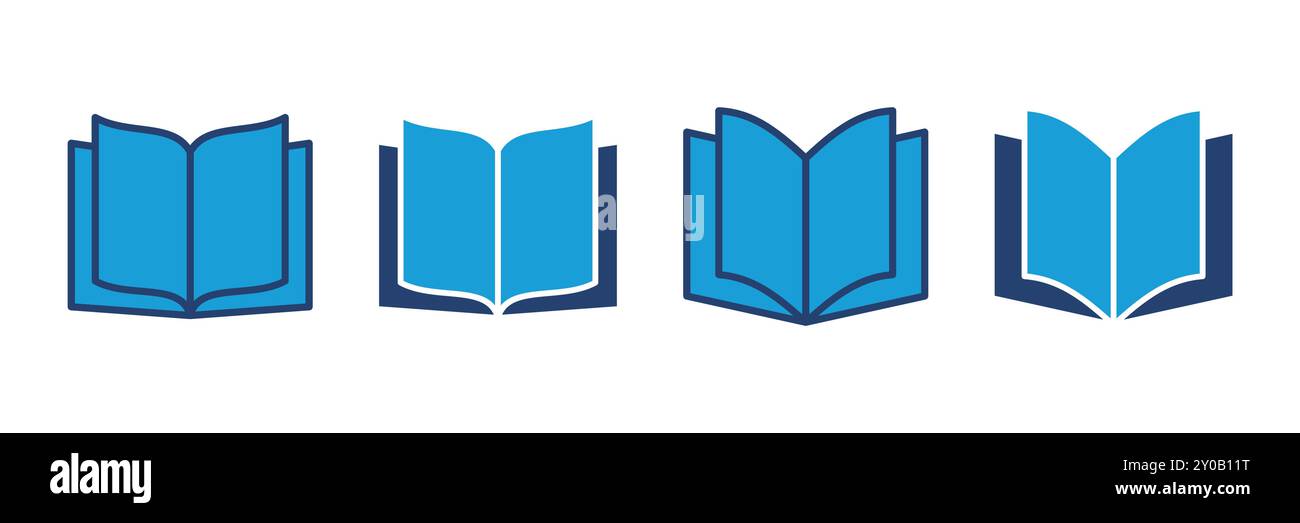 Book icon vector. open book icon vector. ebook icon Stock Vector