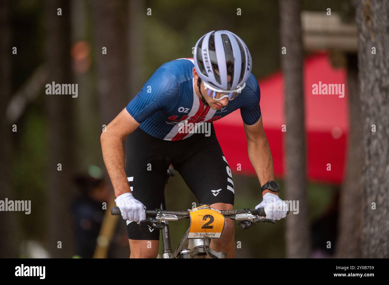 Pal Arinsal, Andorra September 1 2024 Riley Amos of USA in the UCI