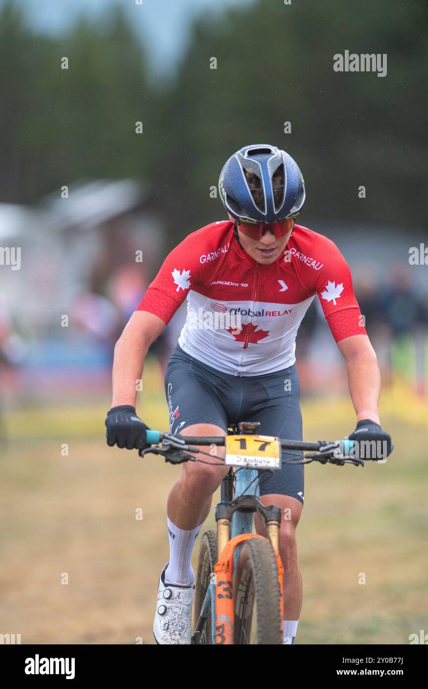 Pal Arinsal, Andorra September 1 2024 Cole Punchard of Canada in