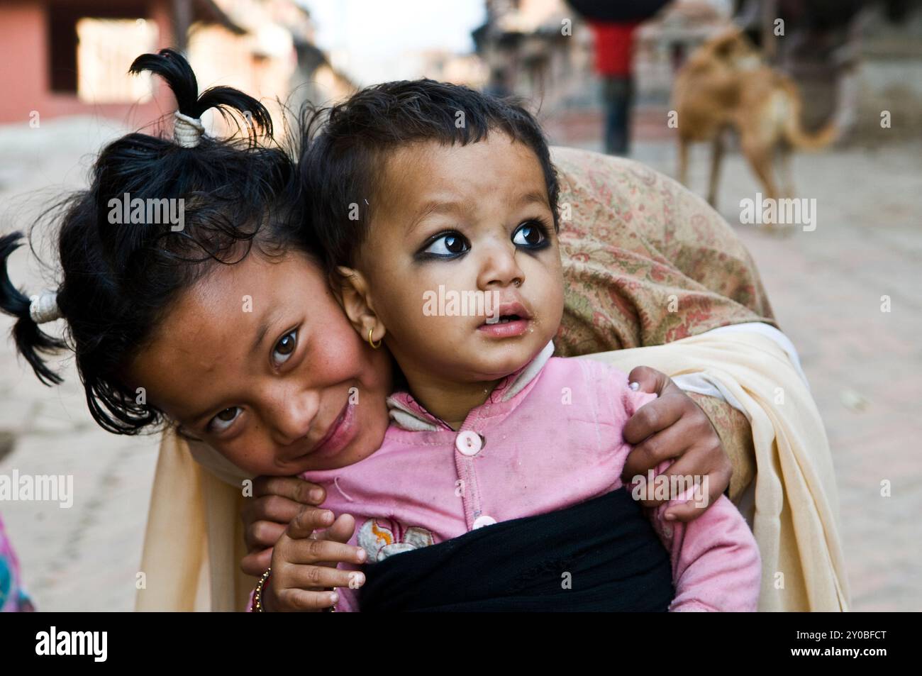 Cute Nepali children in the Kathmandu valley, Nepal Stock Photo - Alamy