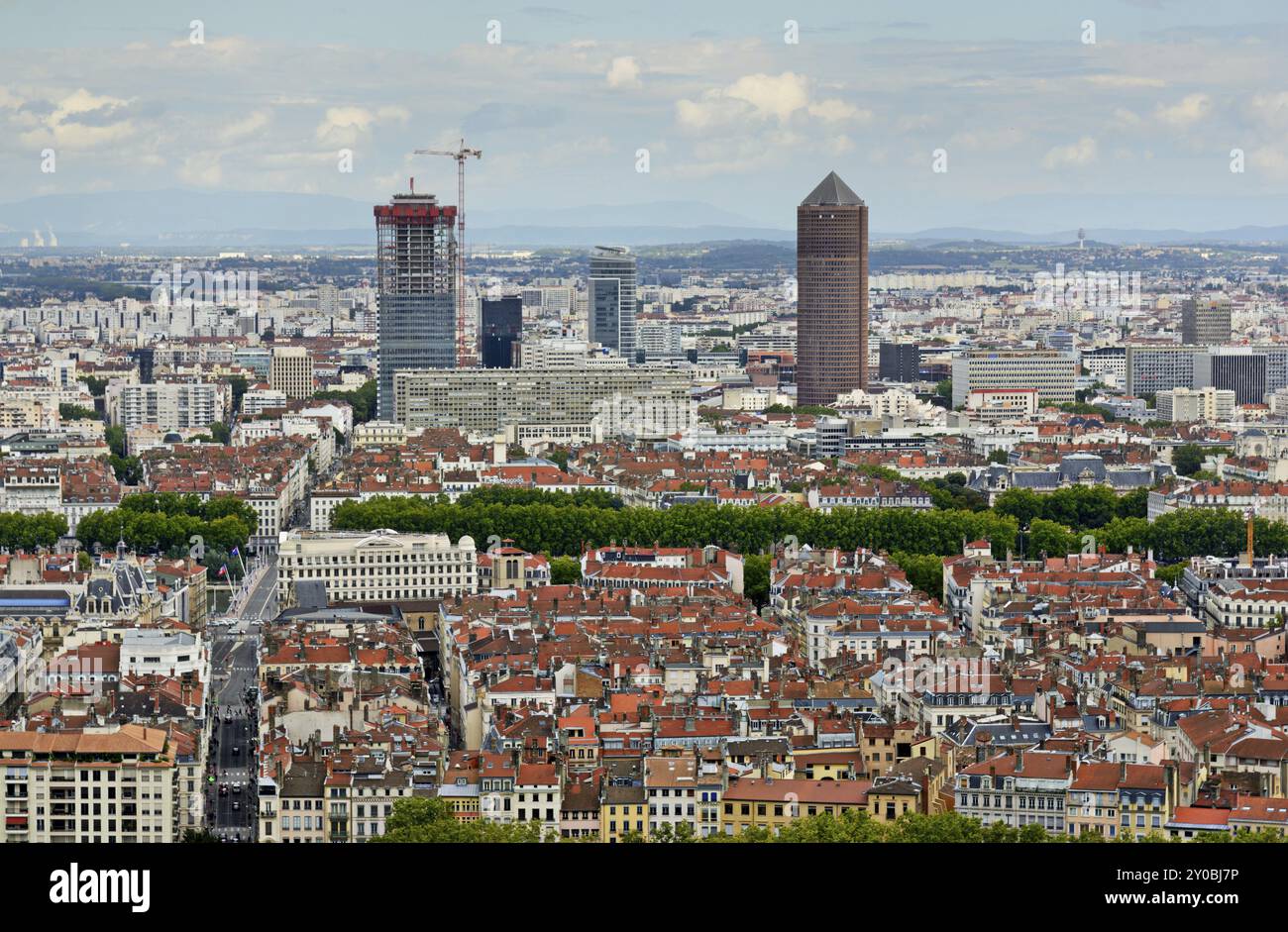 La Part-Dieu district and building at Lyon city in France Stock Photo ...