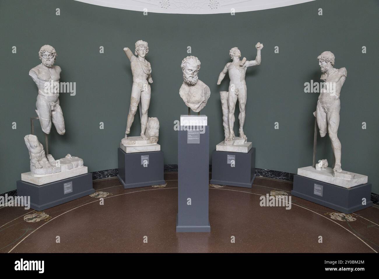 Copenhagen, Denmark, February 16, 2016: Roman and Greek Sculptures in the New Carlsberg Glyptotek, Europe Stock Photo