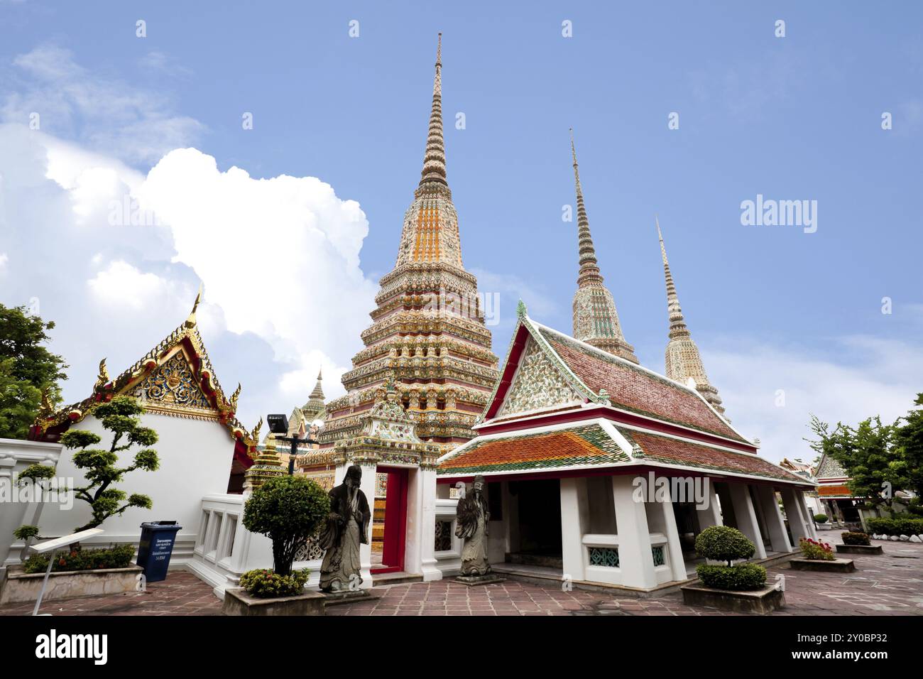 Wat pho, the temple of reclining buddha in bangkok, thailand Stock Photo