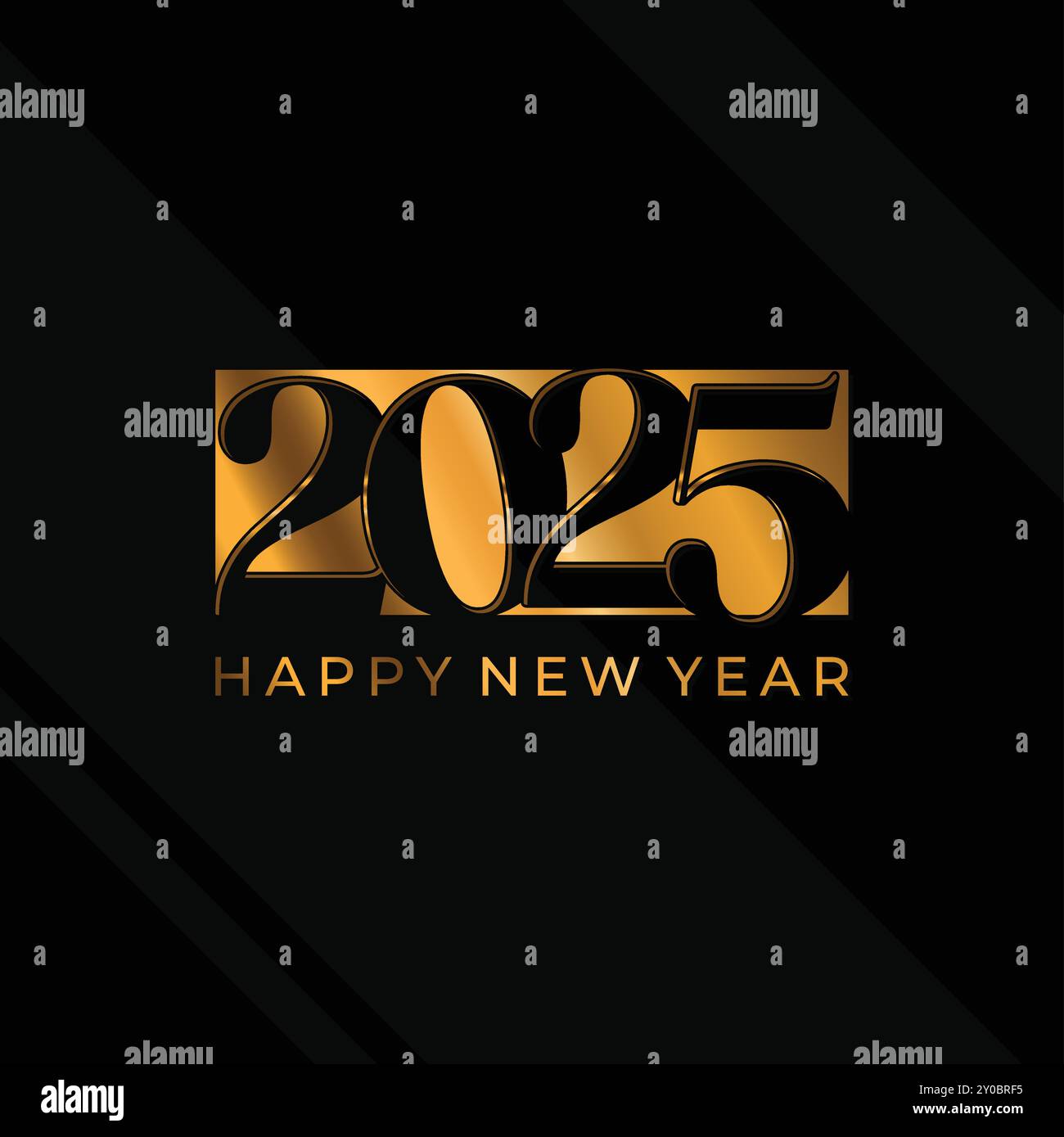 Happy New Year 2025 number and letter element design. Vector