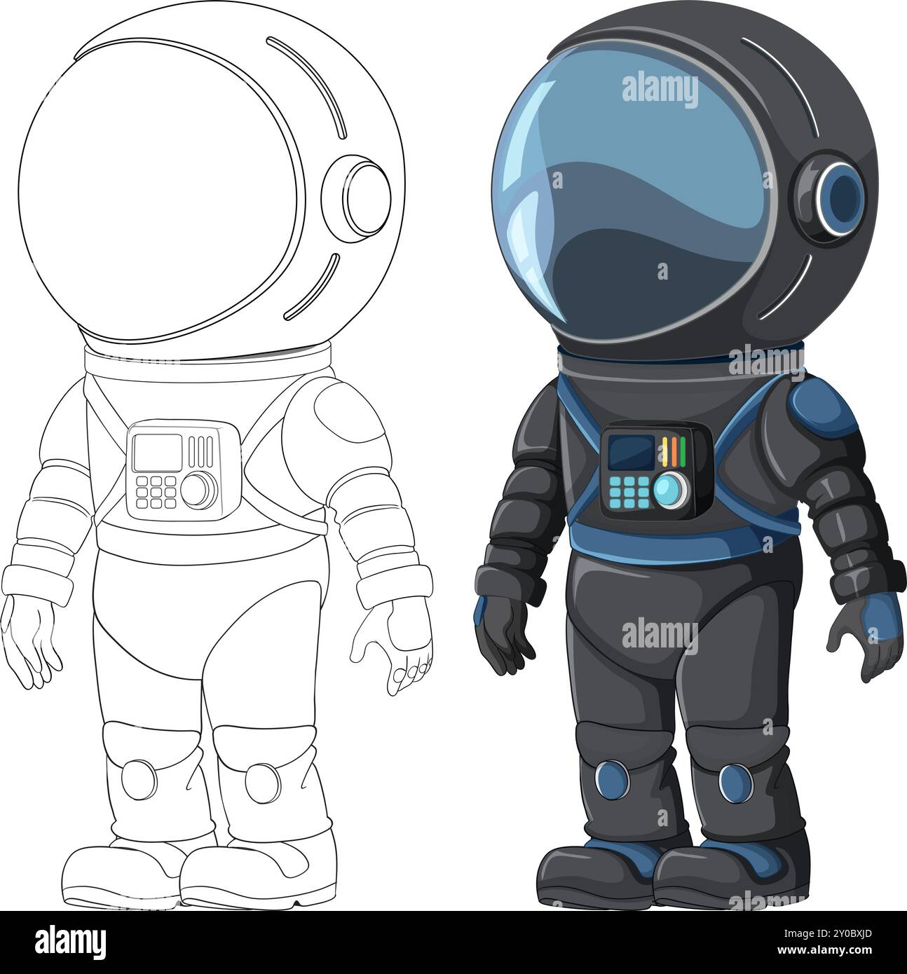 Cute astronaut kid in space suit Stock Vector Image & Art - Alamy