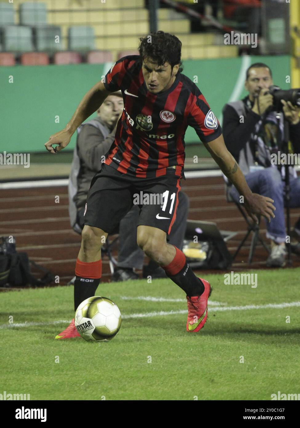 Paraguayan footballer Nelson Valdez Eintracht Frankfurt DFB Pokal at FC Viktoria Berlin 16.8.14 Stock Photo