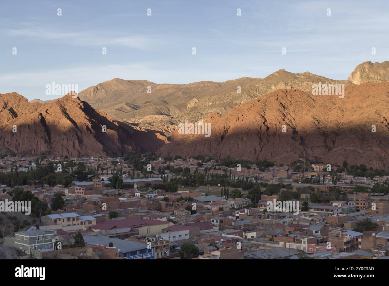 Tupiza, Bolivia, November 04, 2015: View over the city of Tupiza, South America Stock Photo