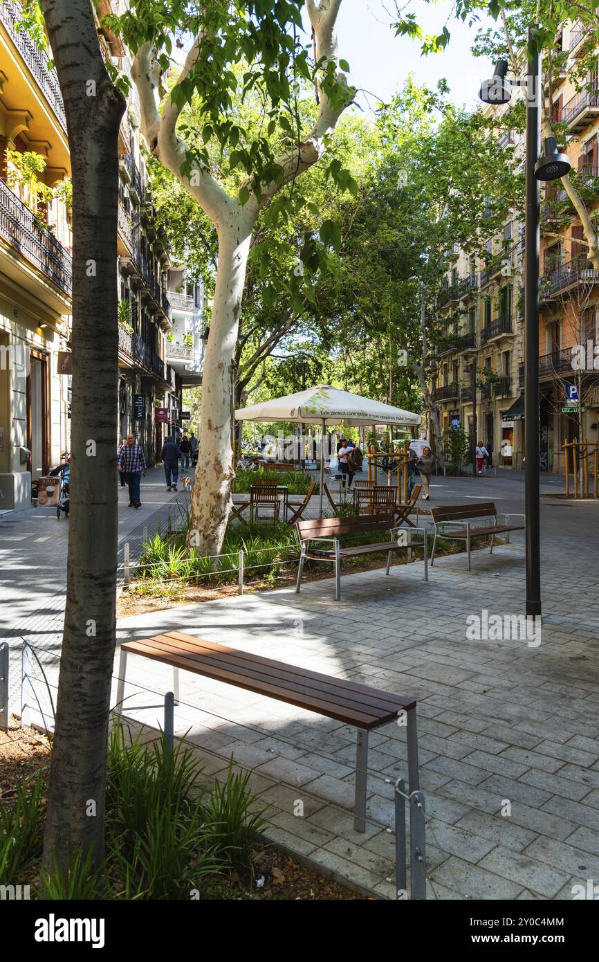 Eixample Block The Eixample superblock, car-free and pedestrianised area in the centre ...