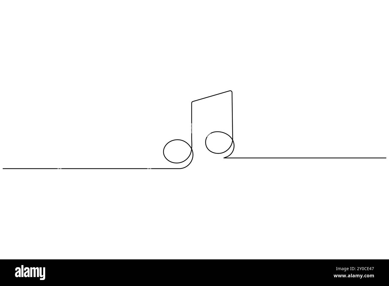 Music icon continuous one line drawing of isolated outline vector icon Stock Vector