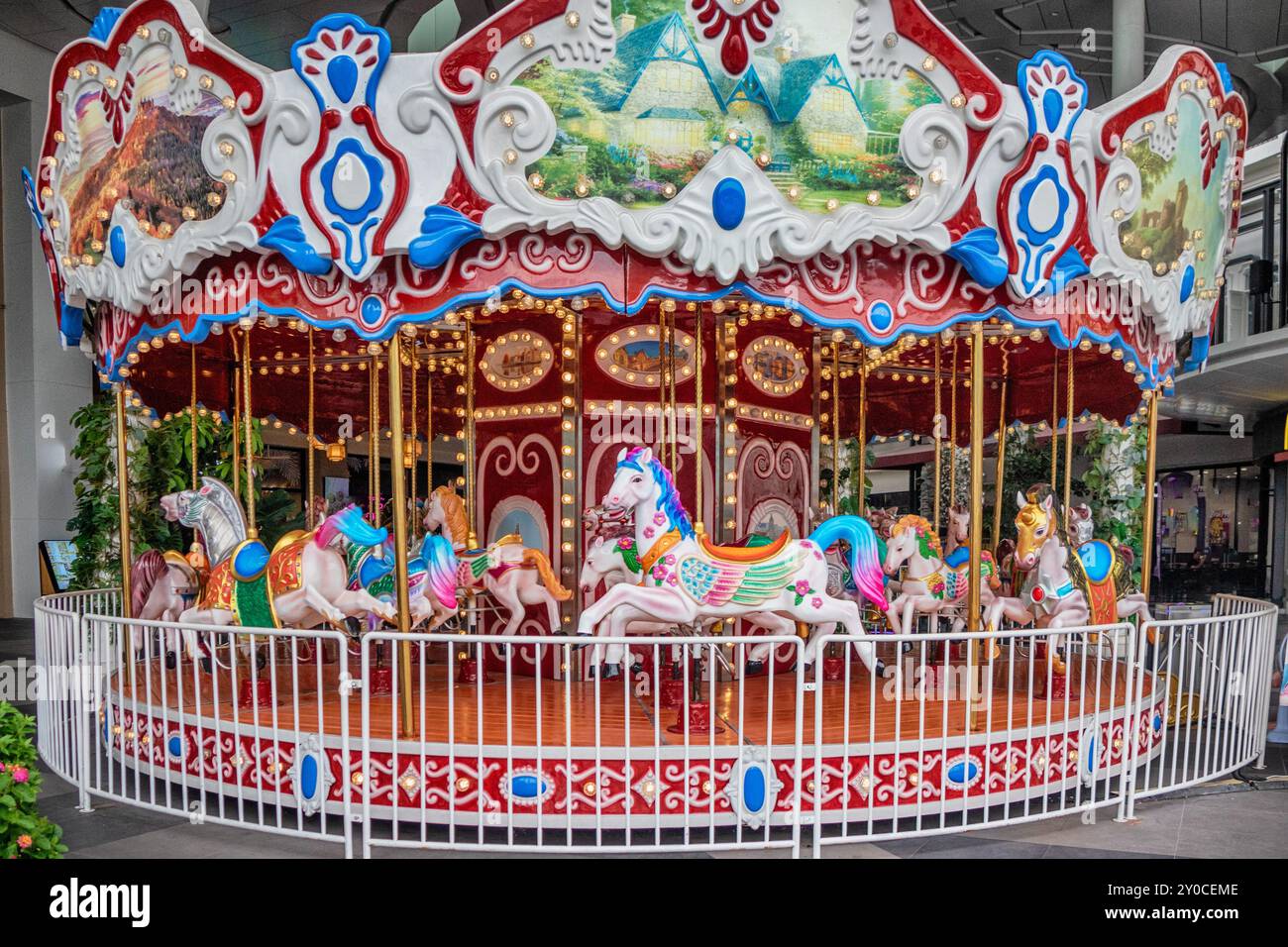 Childrens carousel amusement park hi-res stock photography and images ...