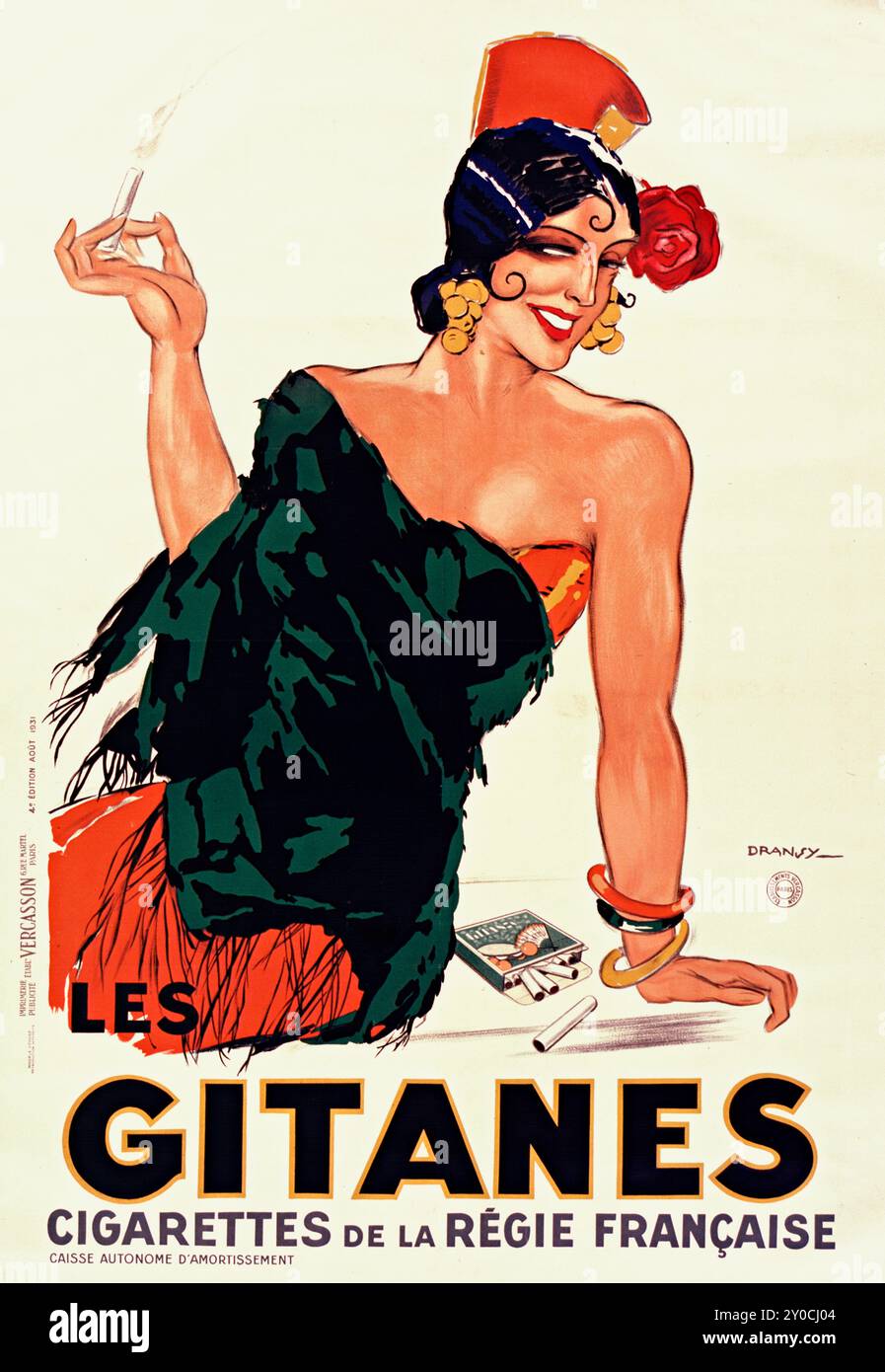 Gitanes by Lefor Openo 1960s リトポスター ルフォール・オプノ ジタン ヴィンテージポスター Lefor Openo