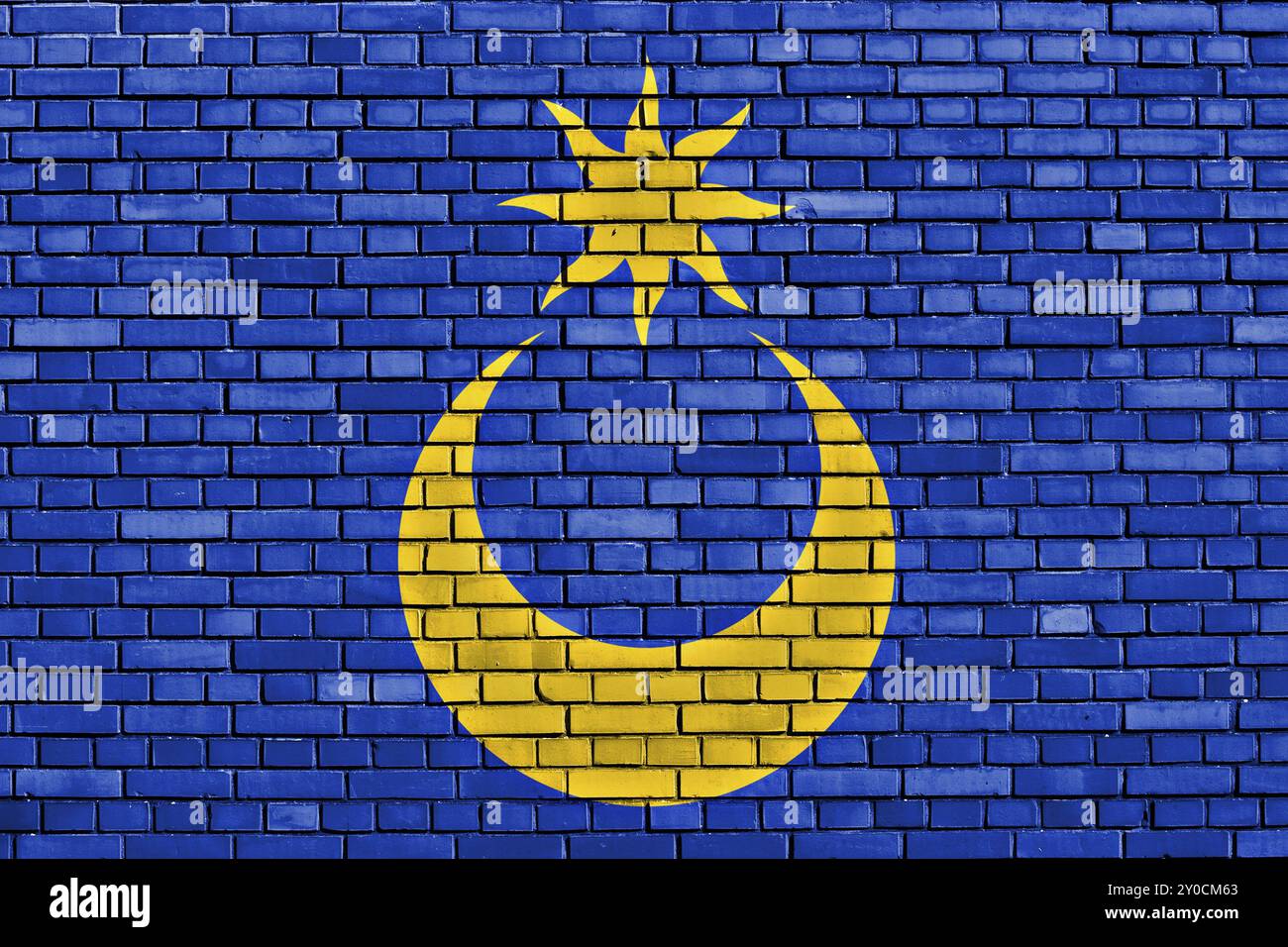 Flag of Portsmouth painted on brick wall Stock Photo - Alamy