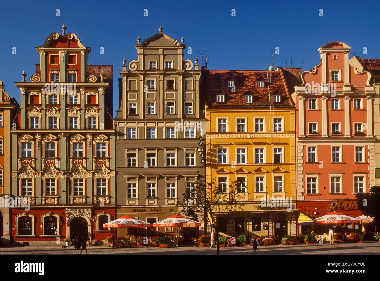 South side of Rynek (Market Square) in Wrocław, Lower Silesia, Poland Stock Photo