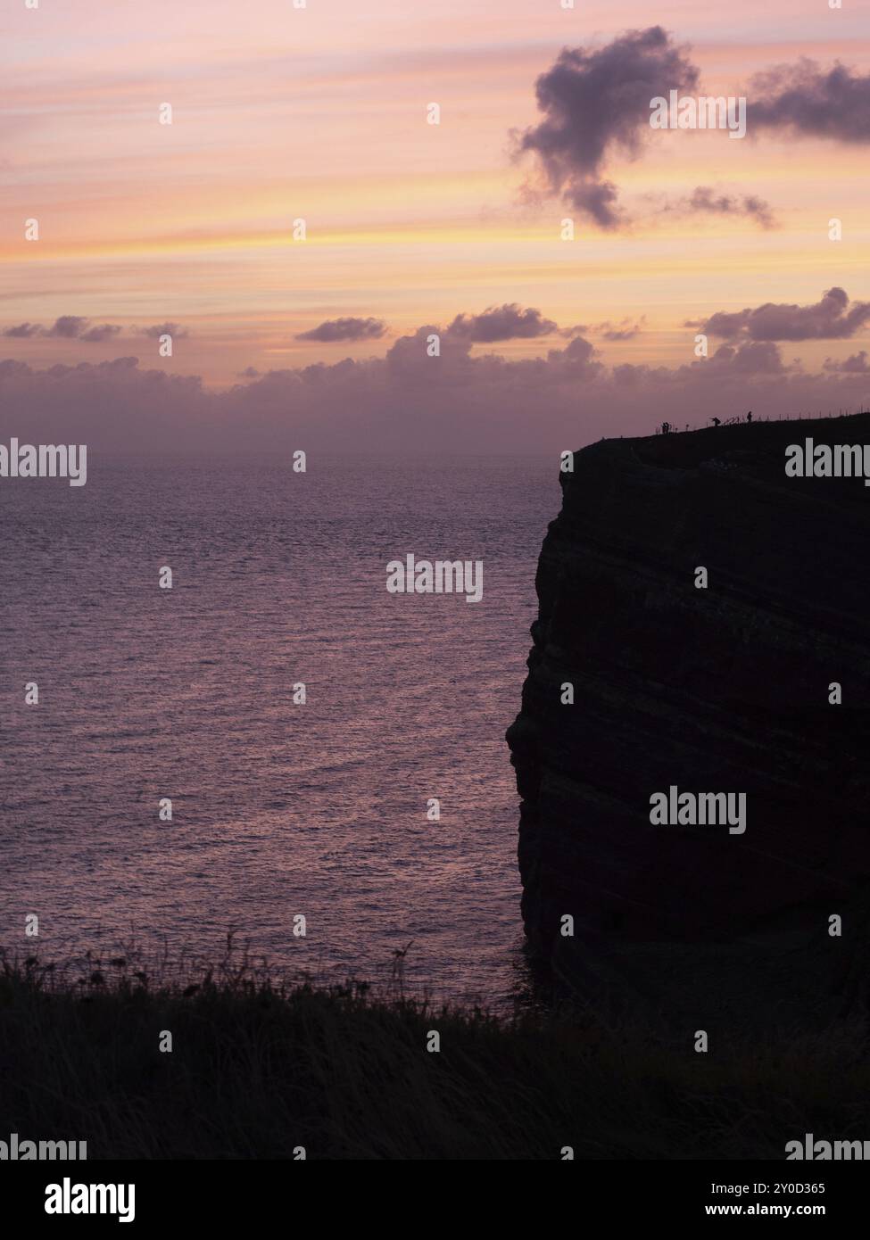 Sunset on the island of Heligoland in the German Bight Stock Photo