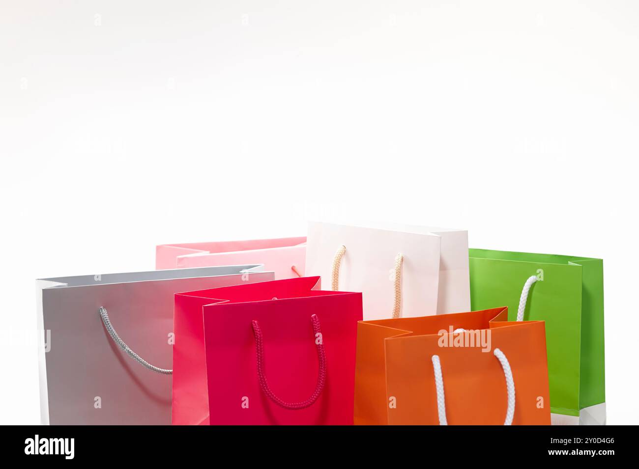 Colorful shopping bag of paper Stock Photo