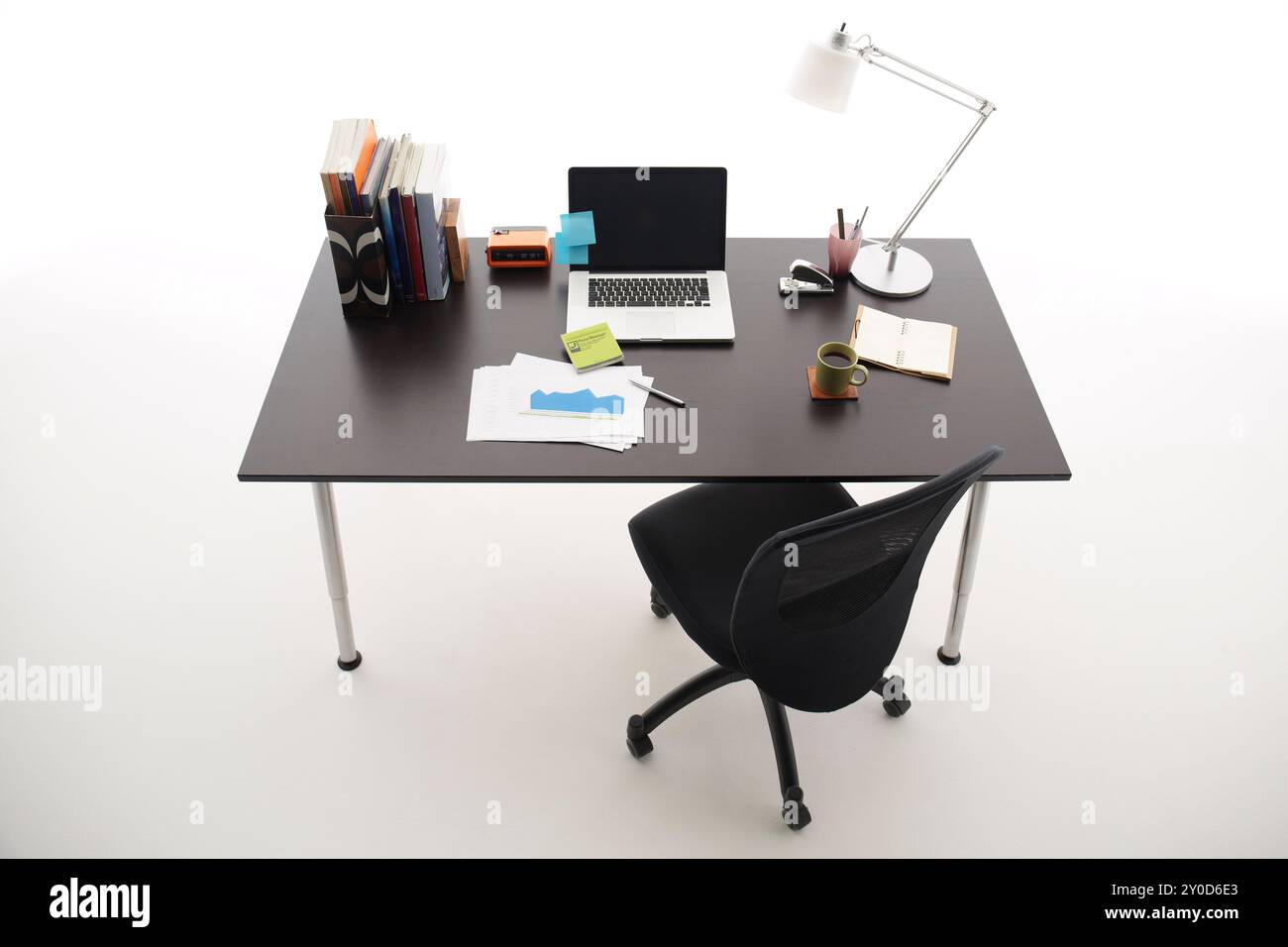 Work Desktop Book Computer books from above hi-res stock photography and images - Alamy