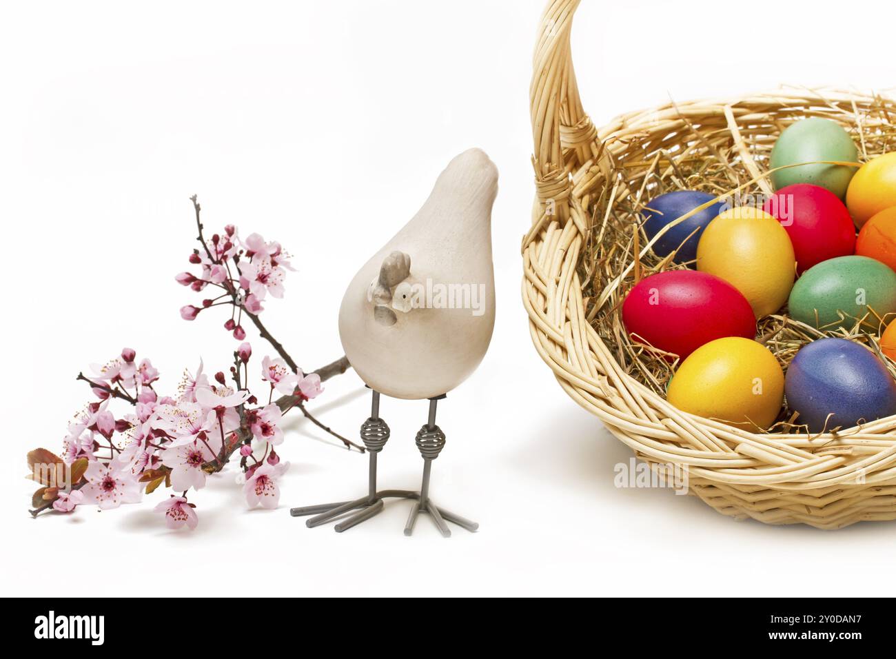 Easter motif on a white background Stock Photo