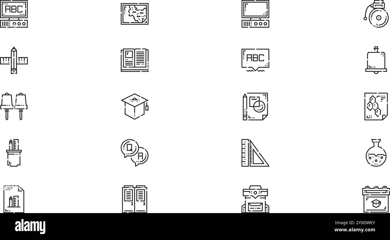 Back to school icons High-Quality Vector Icons Collection with Editable ...