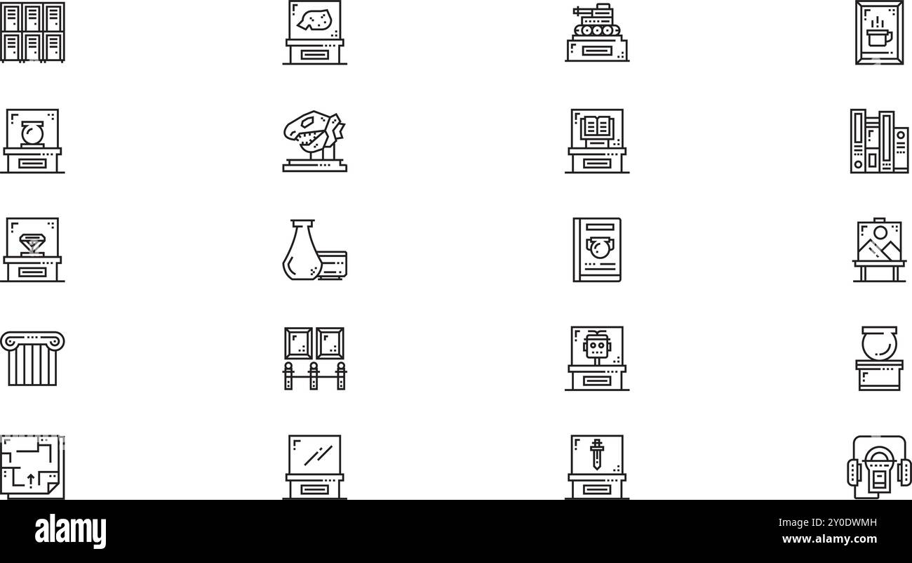 Museum icons High-Quality Vector Icons Collection with Editable Stroke ...