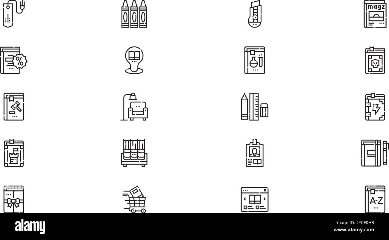 Book store icons High-Quality Vector Icons Collection with Editable ...