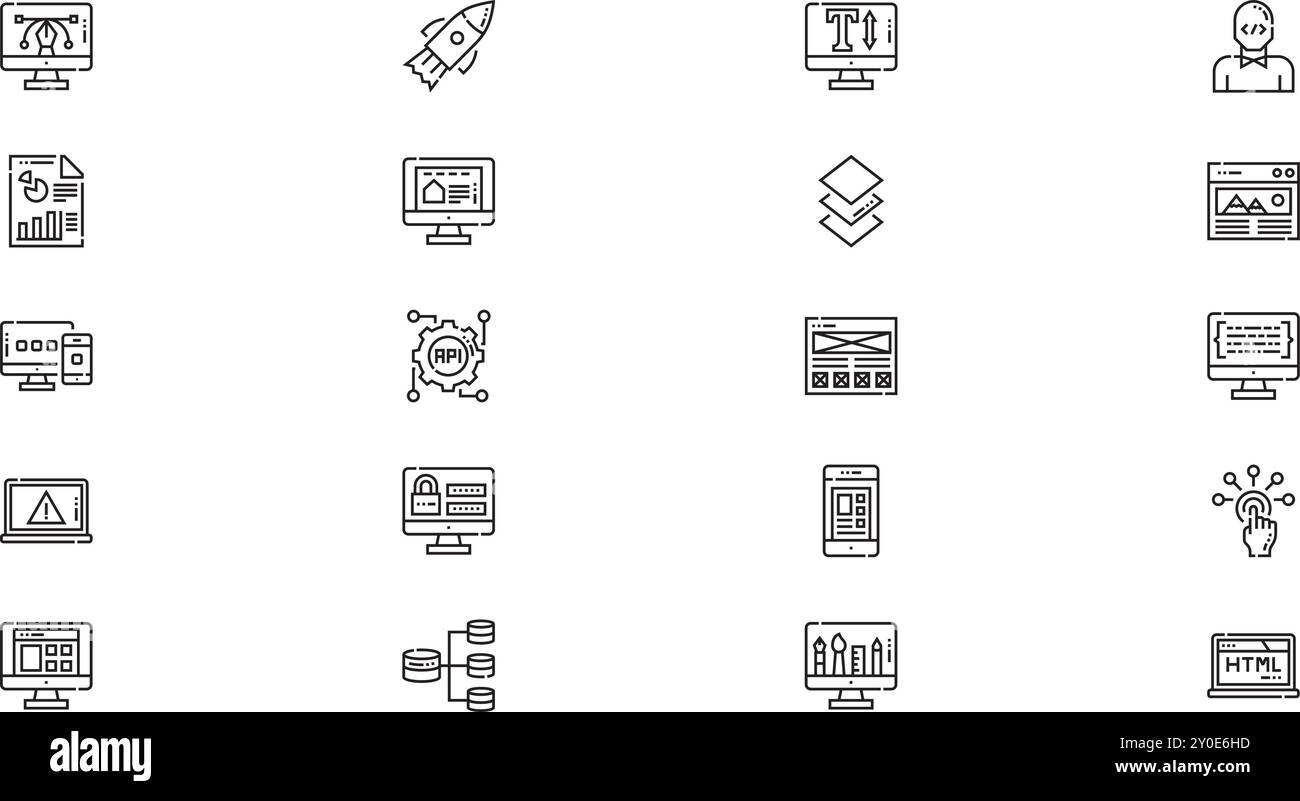 Web development icons High-Quality Vector Icons Collection with ...
