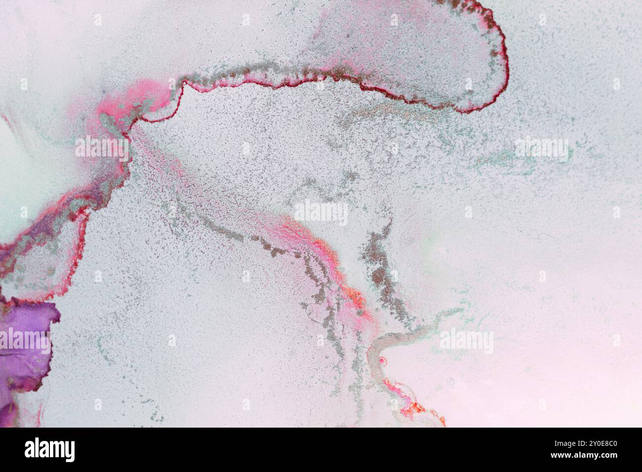 Abstract art with soft pink and purple tones blending into a pale ...