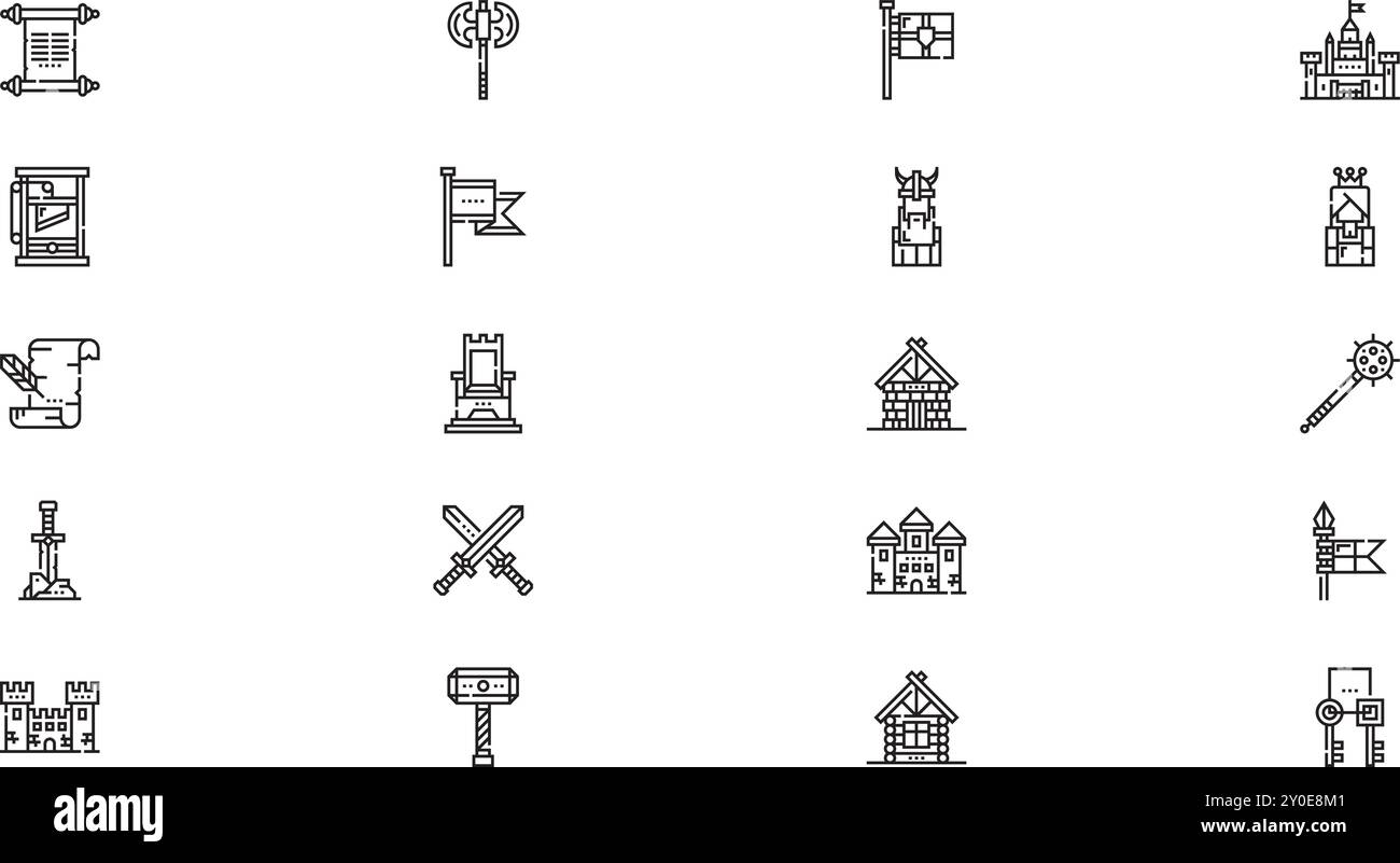 Medieval icons High-Quality Vector Icons Collection with Editable ...