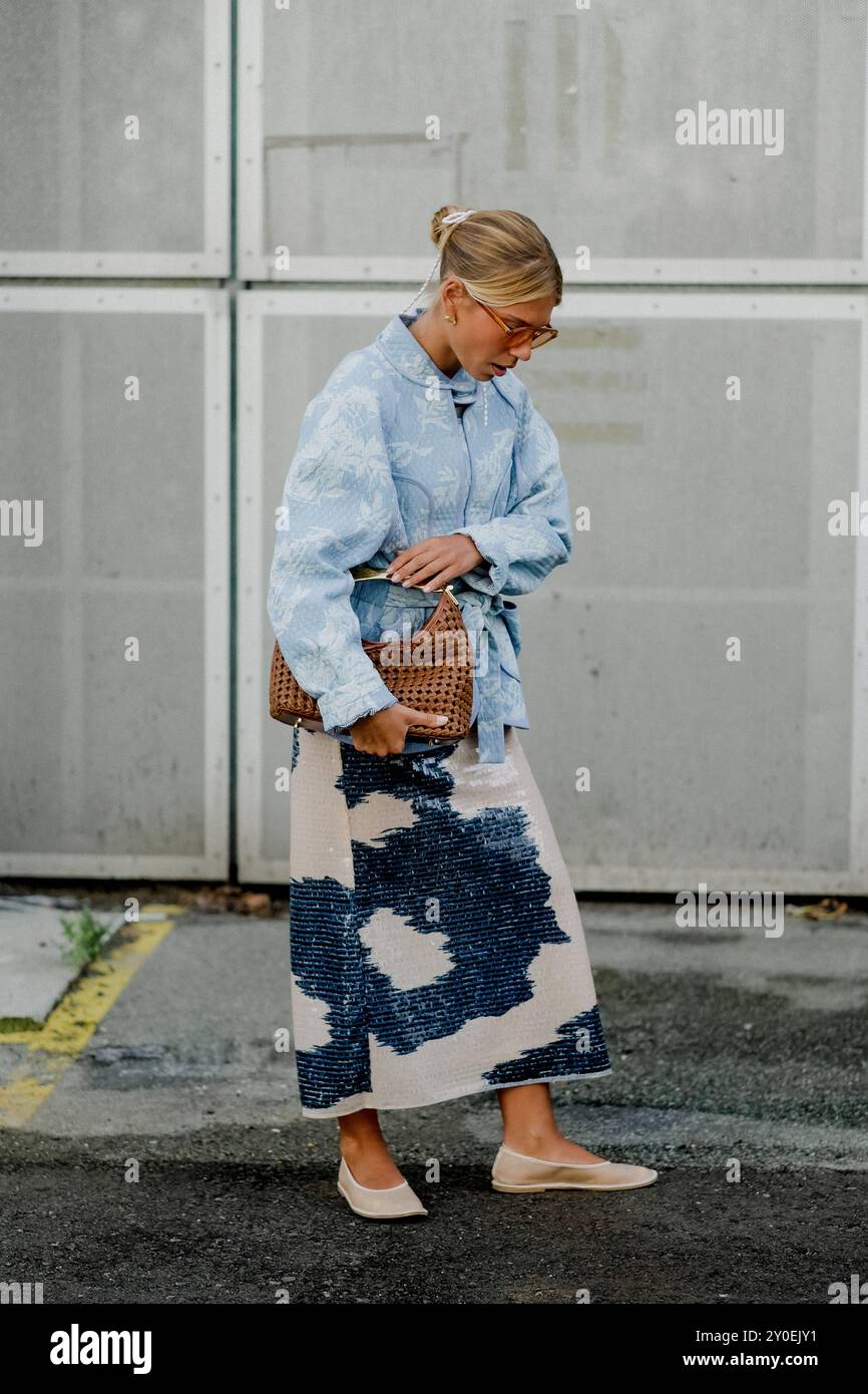 Copenhagen, Denmark. 08th Aug, 2024. Street style, Rita Montezuma