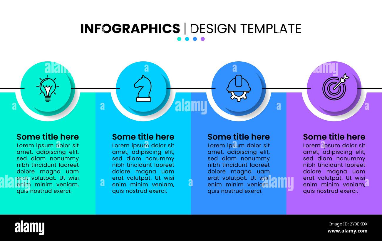 Infographic template with icons and 4 options or steps. Can be used for ...