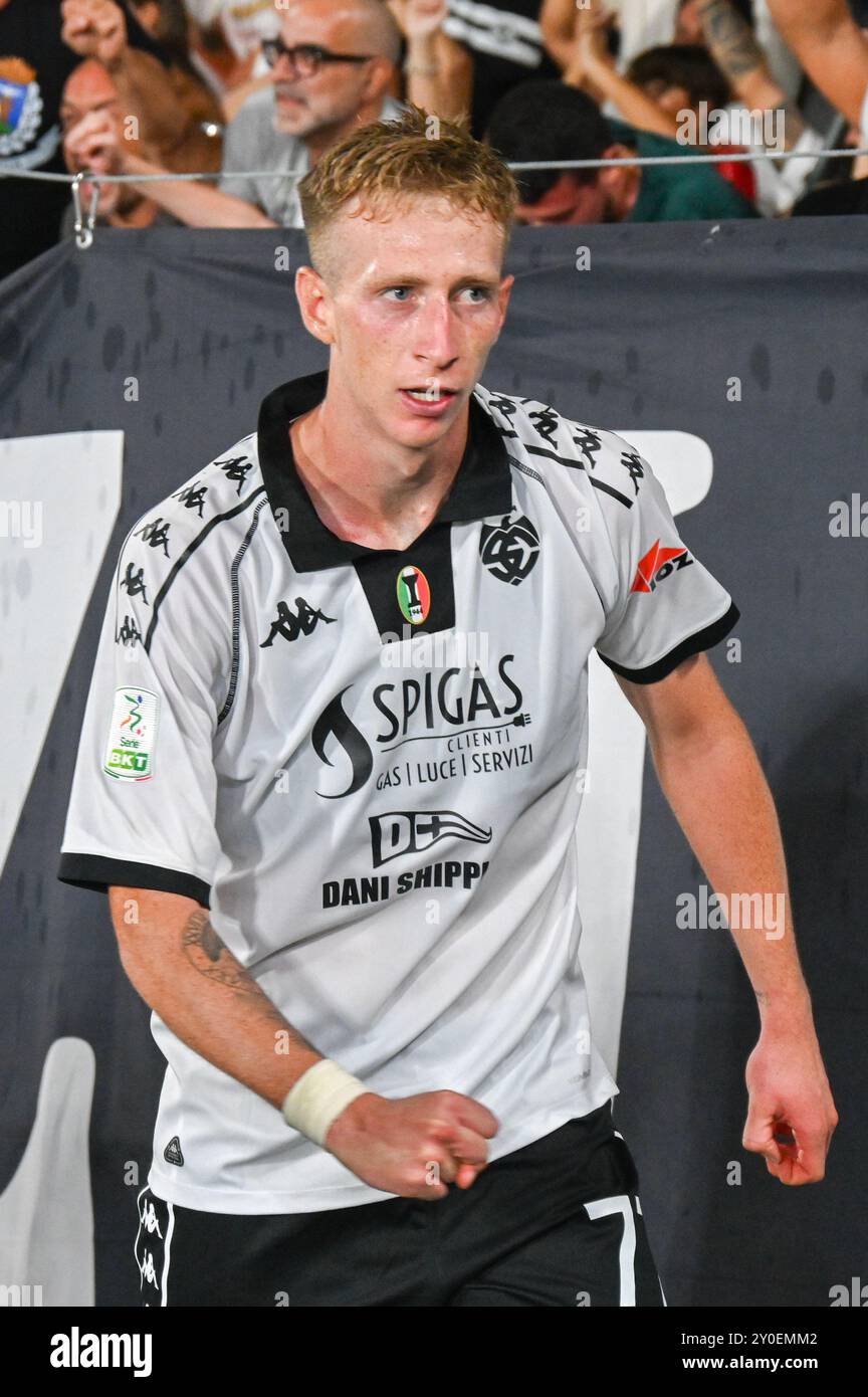 Nicolo Bertola (Spezia) during Spezia Calcio vs Cesena FC, Italian soccer  Serie B match in La Spezia, Italy, September 01 2024 Stock Photo - Alamy