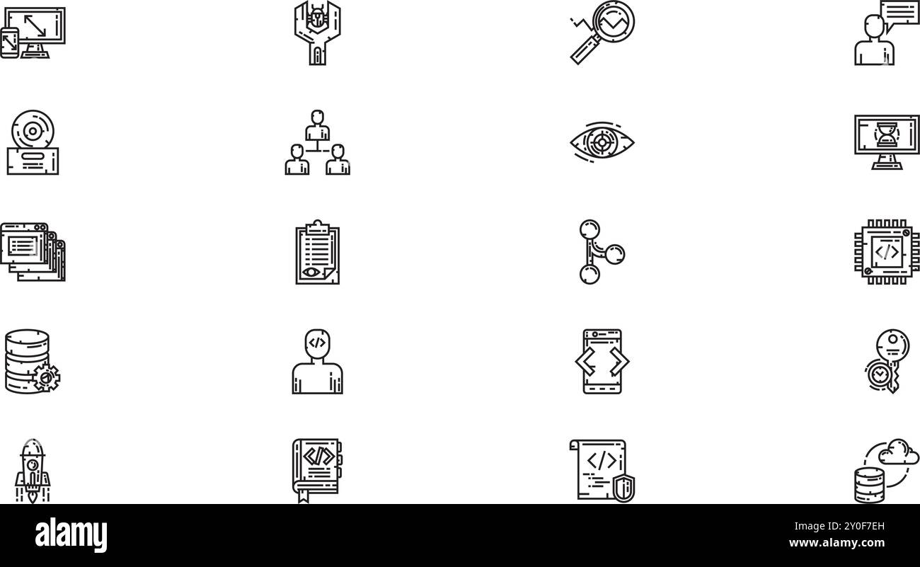 Programming icons High-Quality Vector Icons Collection with Editable ...