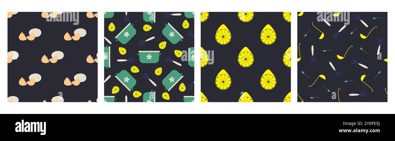Seamless pattern with whisks and ladles Stock Vector