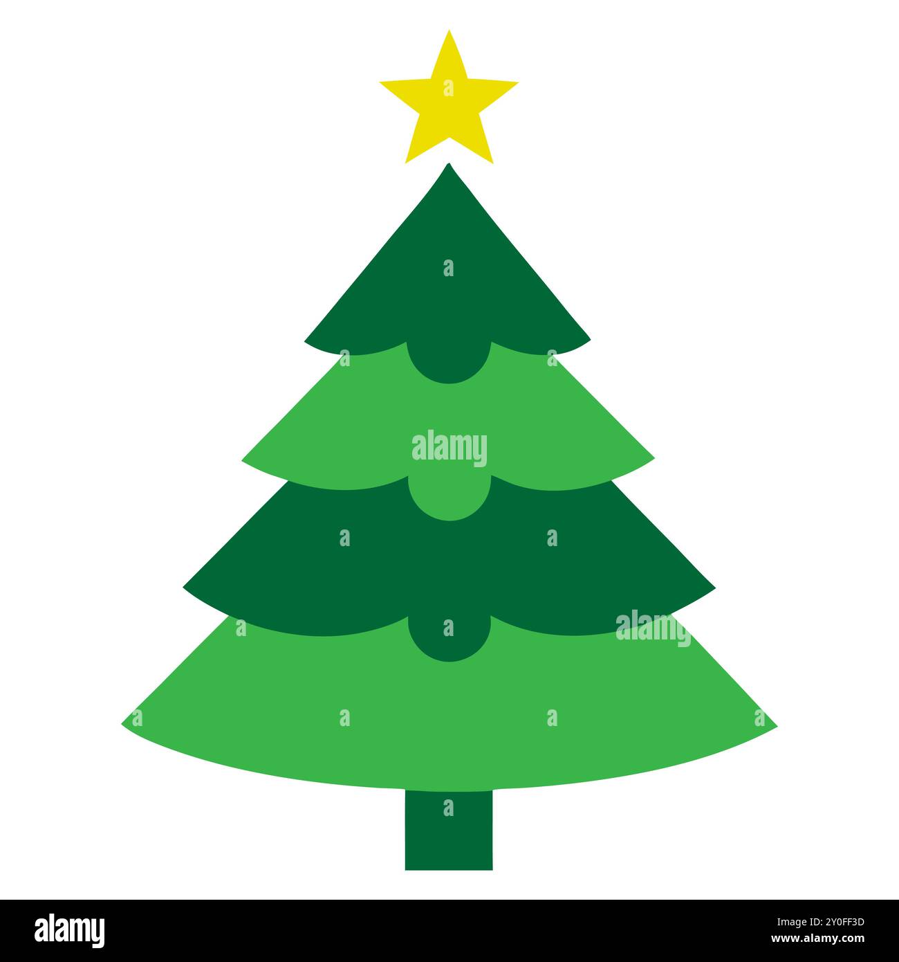 Layered Christmas tree with star icon Stock Vector Image & Art - Alamy