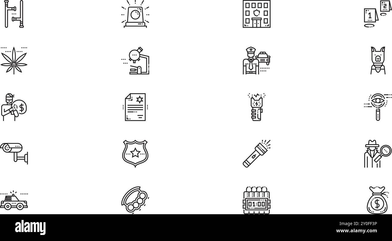 Crime investigation icons High-Quality Vector Icons Collection with ...