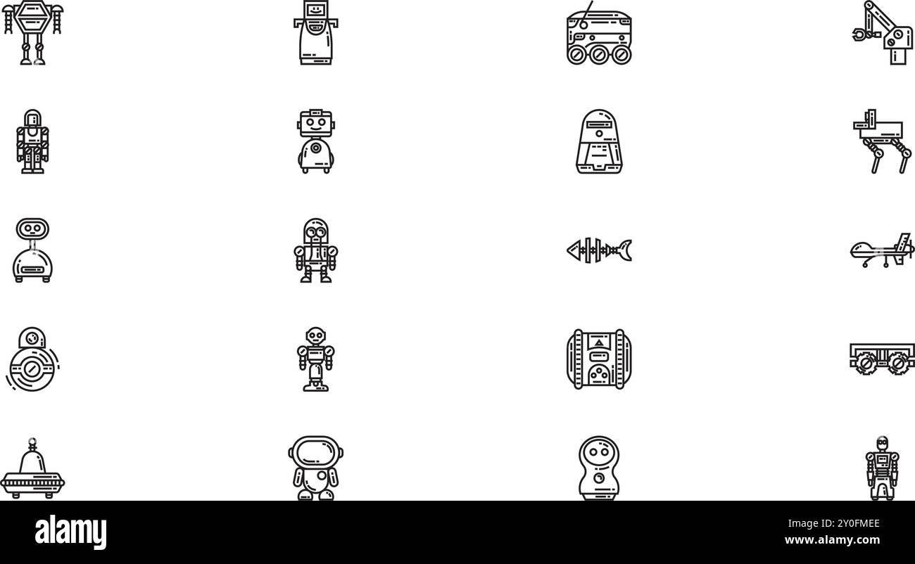 Robotics icons High-Quality Vector Icons Collection with Editable ...
