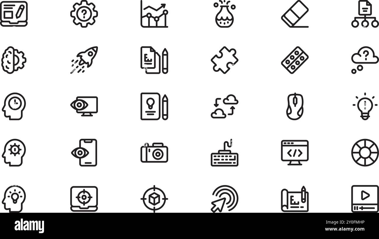 Creative process icons High-Quality Vector Icons Collection with ...
